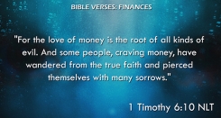 1 Timothy 6:10 NLT