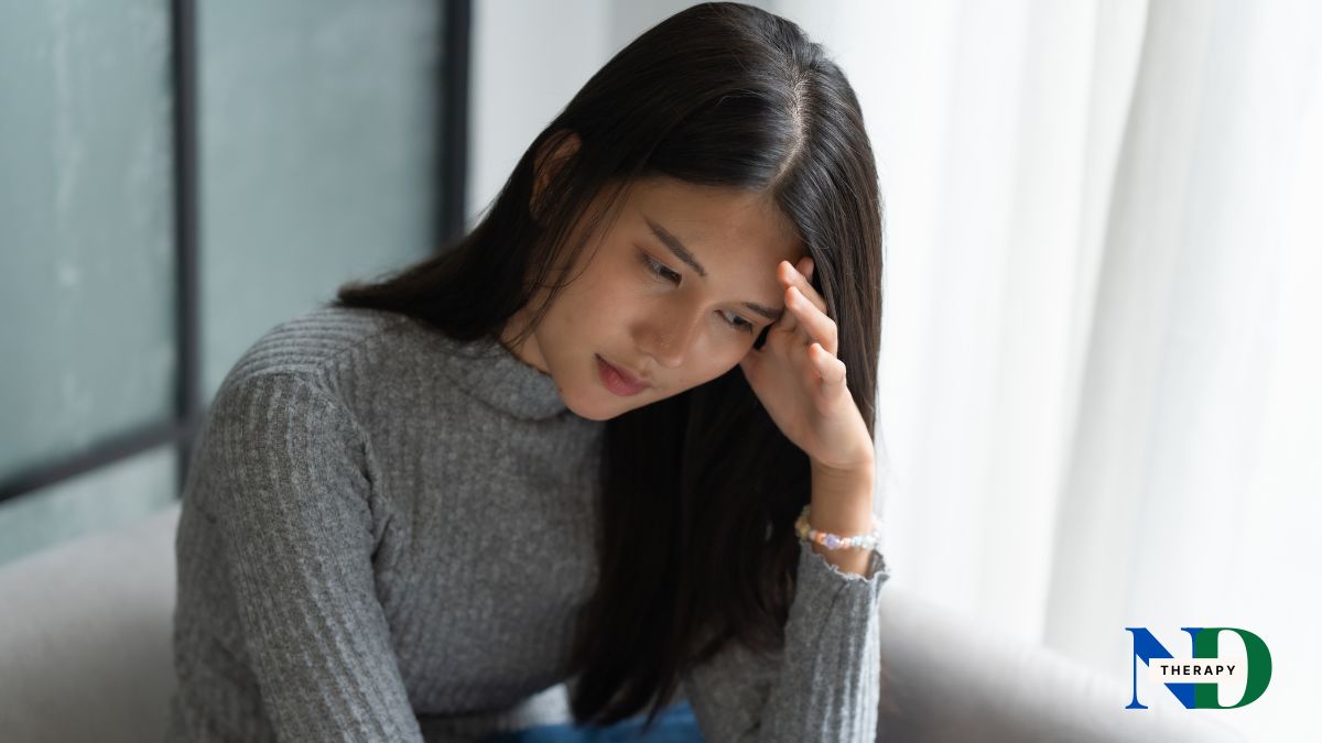 A woman feeling depressed.