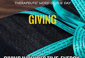 Therapeutic Word of the Day: Giving