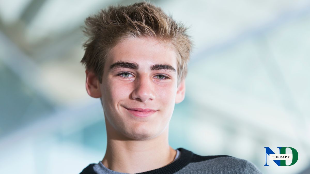 teen-male-smiling A male teenager smiling.