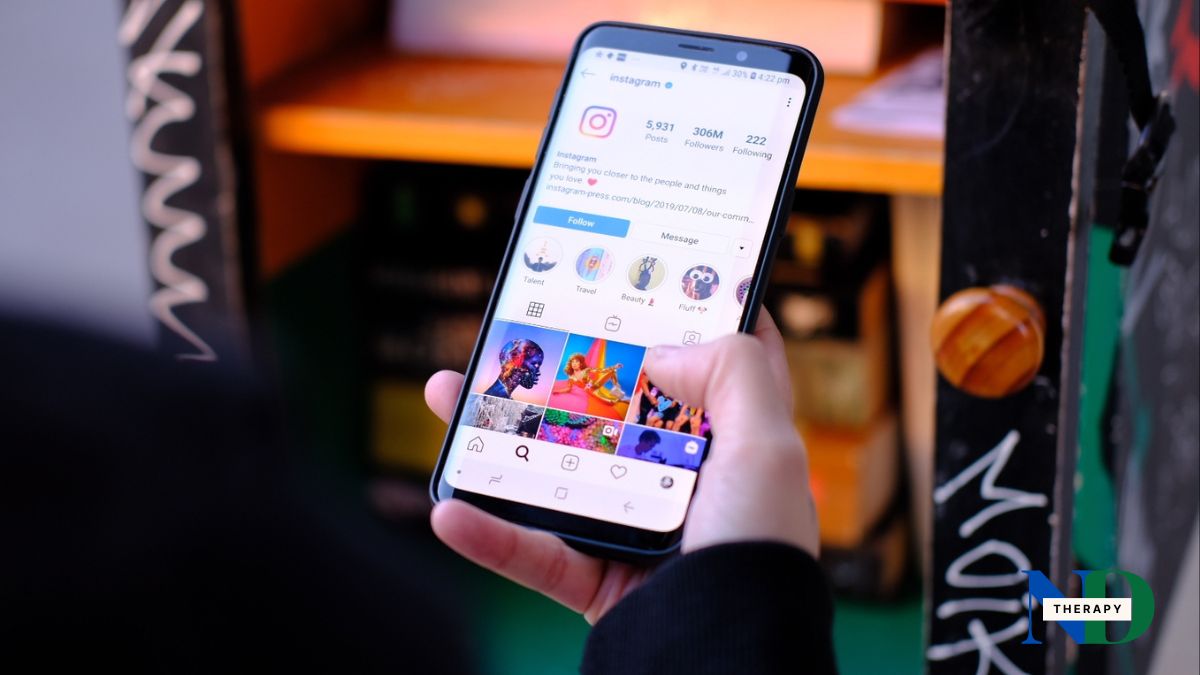 A phone with Instagram.
