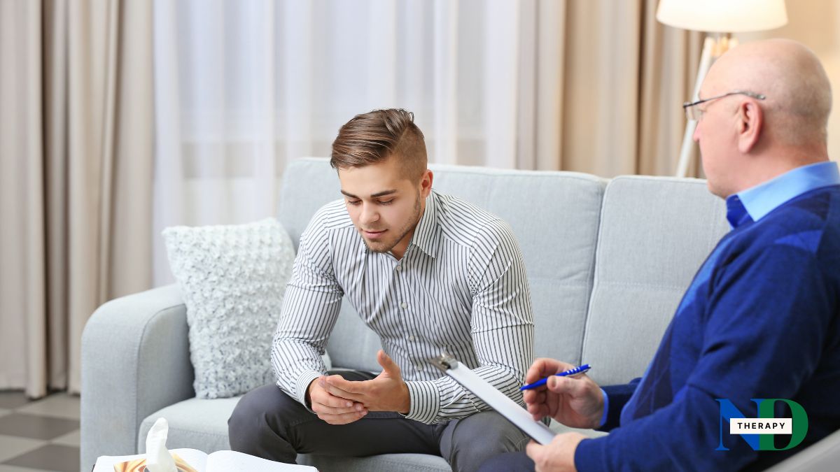 A Male therapist with a male Client.