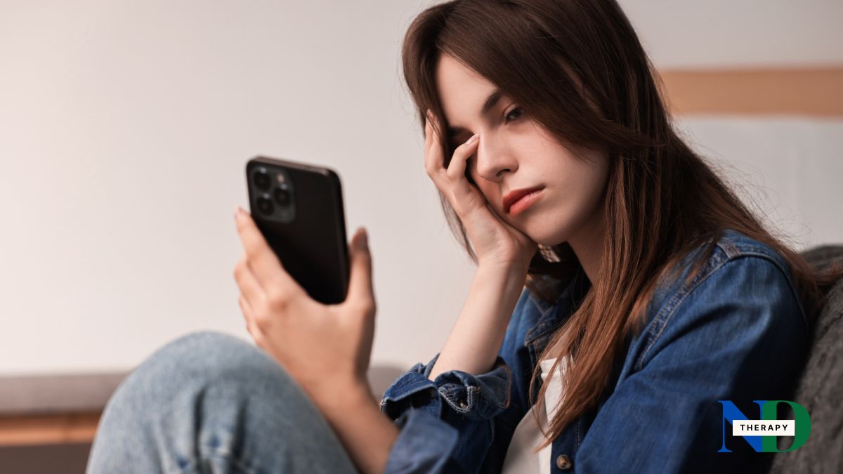 Teen Girl using phone. 